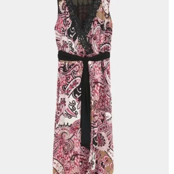 Zara Paisley Print Lace Wrap Dress - Picture 5 of 7